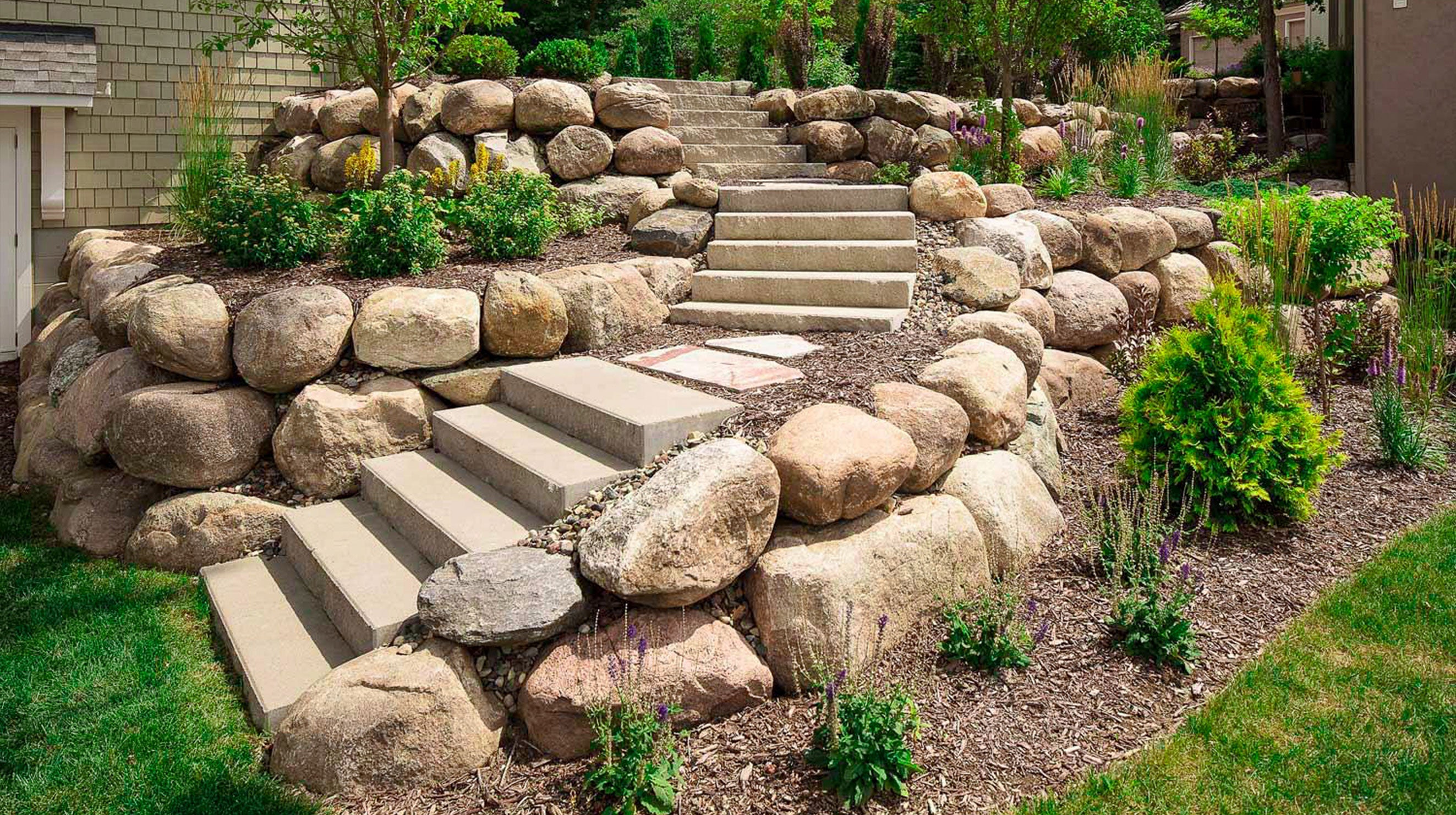 photo of garden steps