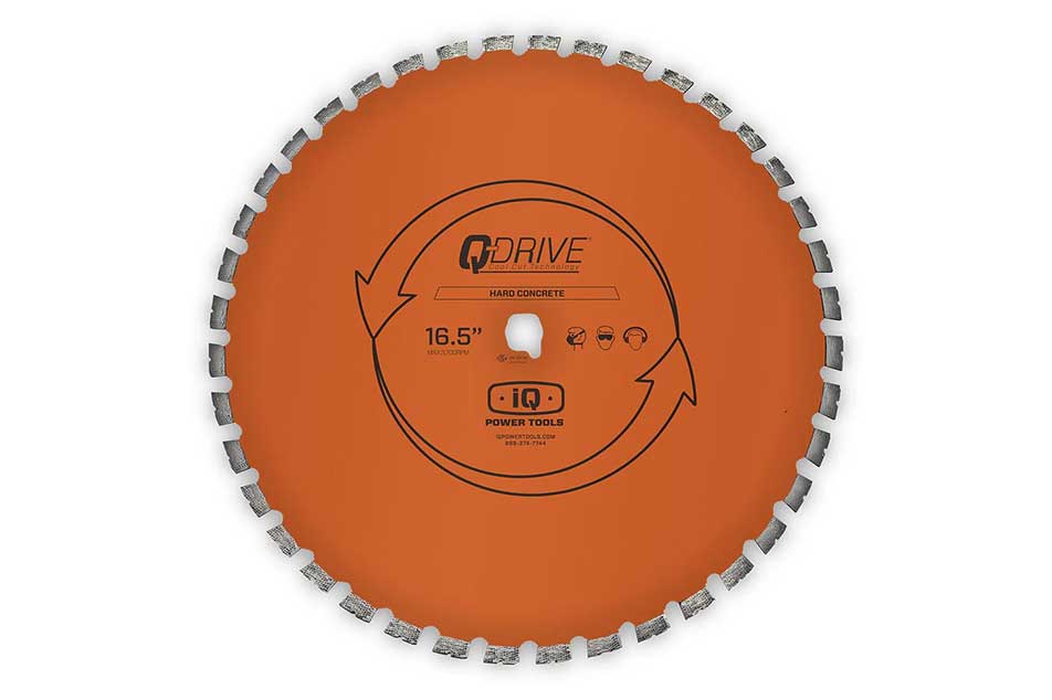 16.5" Q-Drive Arrayed Segmented Hard Concrete Orange Blade Silent Core