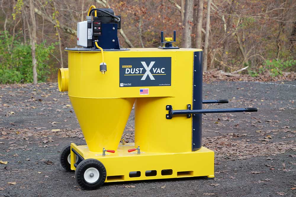 quick-e-dust x vac, HEPA filter, hardscape dust vacuum, OSHA approved, electric